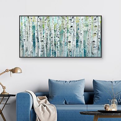 Fine Art Canvas Spring Birches Framed Canvas Wall Art