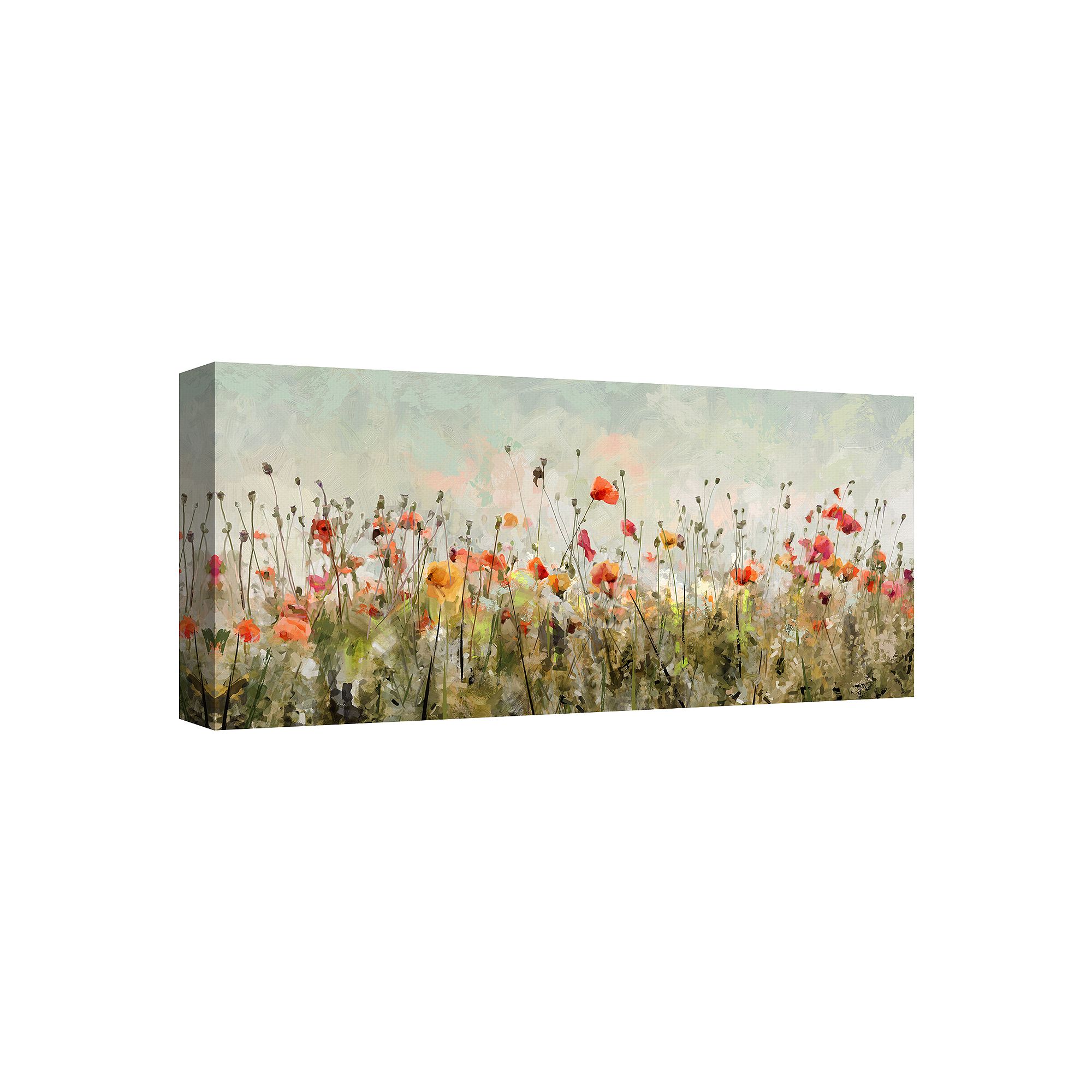 Fine Art Canvas Poppy Parade Canvas Wall Art, Multi Color