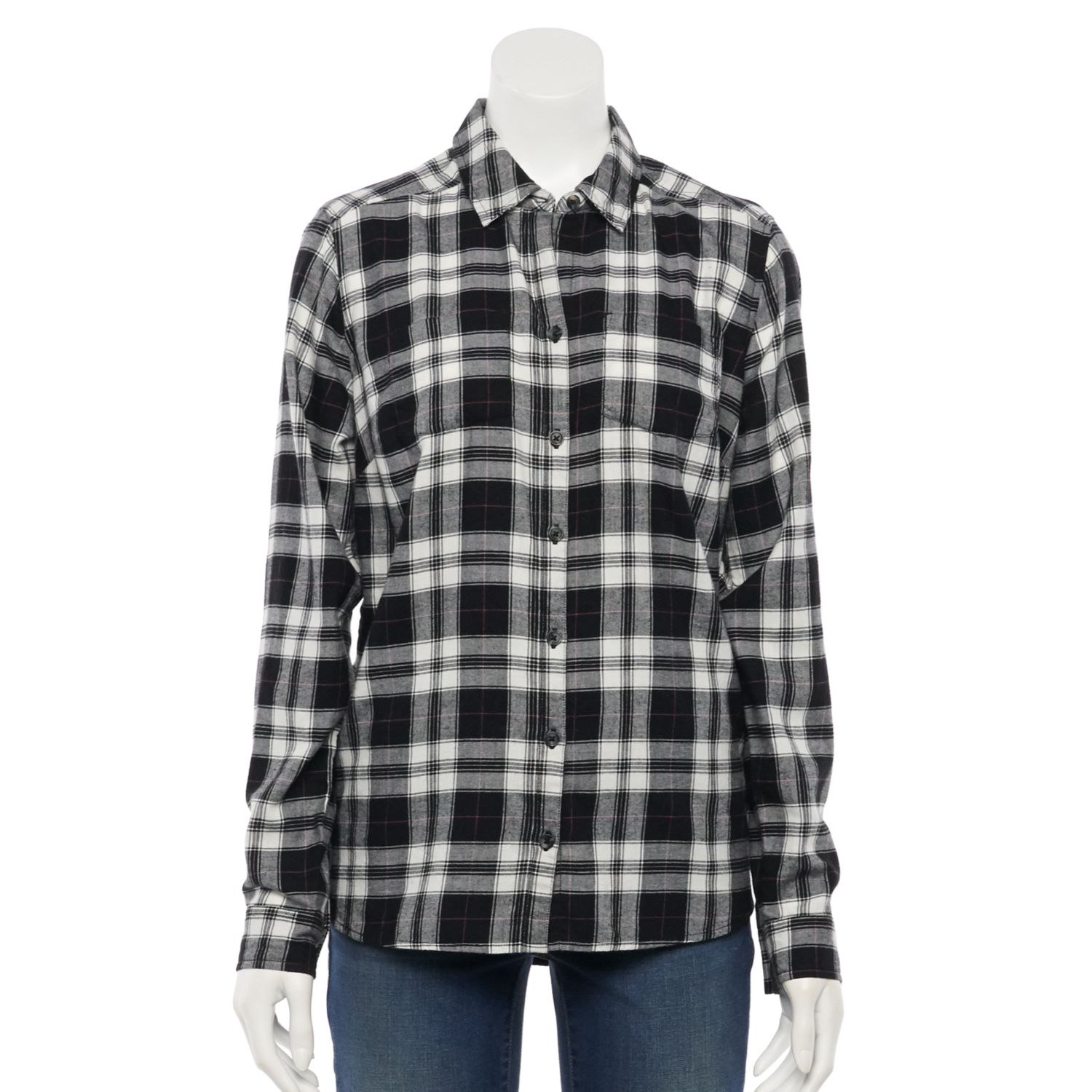 womens white flannel shirt