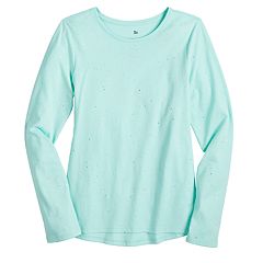 Girl S Tops Cute Shirts For Girls Kohl S - cute mint blue crop top smiley face roblox
