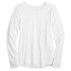 Girl S Tops Cute Shirts For Girls Kohl S - grey girl sweater with black hair roblox