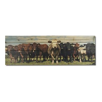 Gallery 57 Cow Herd Wood Wall Art