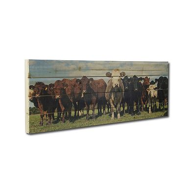 Gallery 57 Cow Herd Wood Wall Art