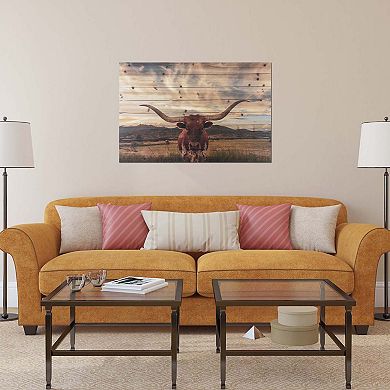 Gallery 57 Longhorn Wood Wall Art