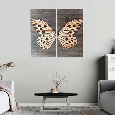 Gallery 57 Butterfly Wood Wall Art 2-piece Set
