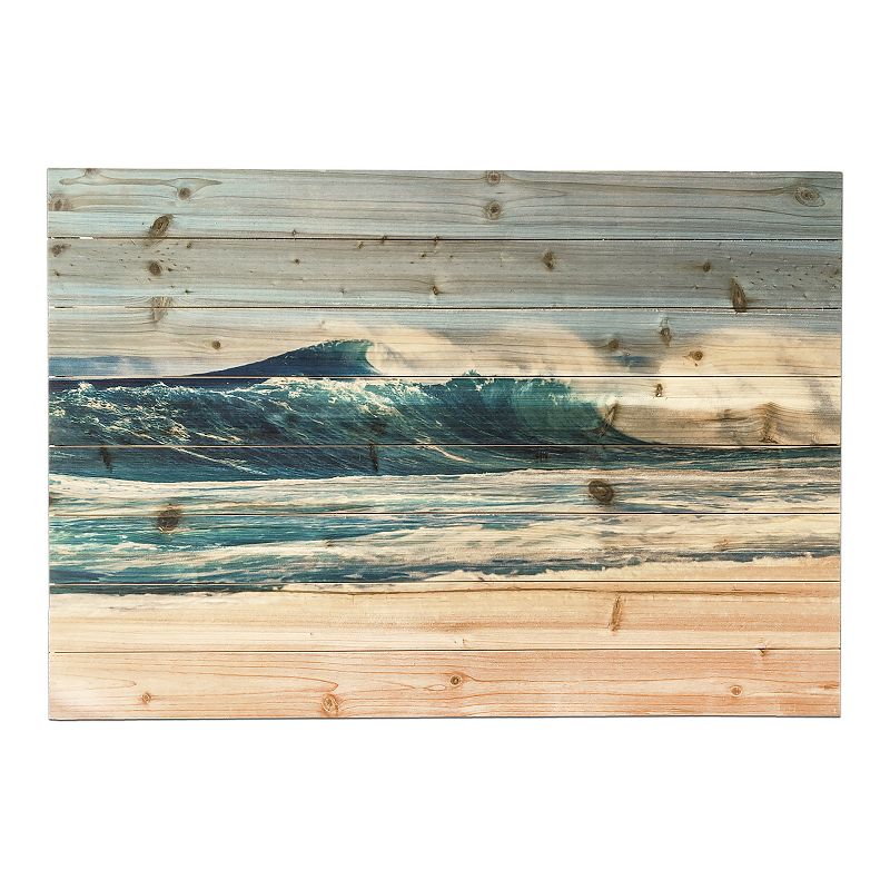 18133393 Gallery 57 Waves Crashing Wood Wall Art, Multicolo sku 18133393