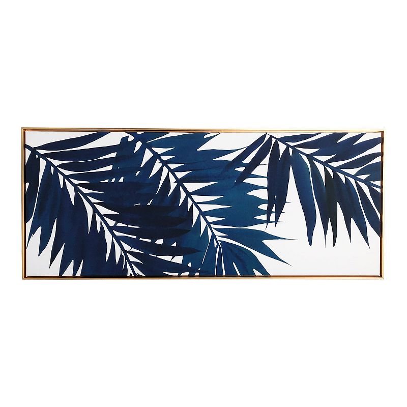 Gallery 57 Blue Palms Canvas Wall Art, 19X45