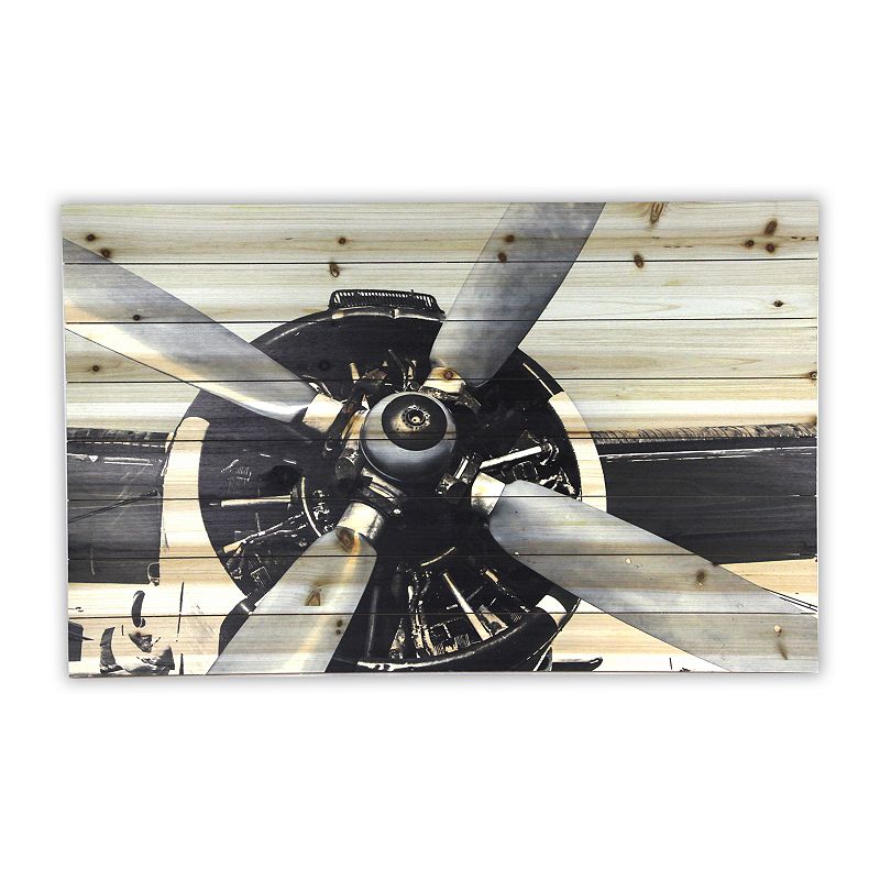 Gallery 57 Plane Close Up Wood Wall Art, Multicolor, 24X36