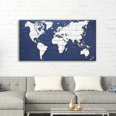 Gallery 57 World Map Wood Wall Art