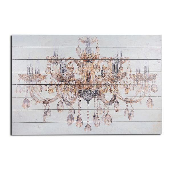 Gallery 57 Vintage Chandelier Wood Wall Art
