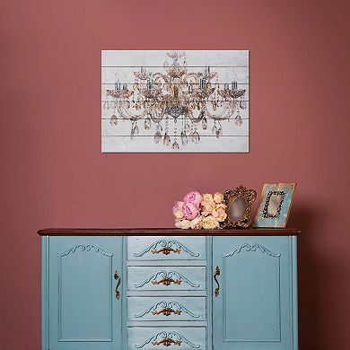 Gallery 57 Vintage Chandelier Wood Wall Art
