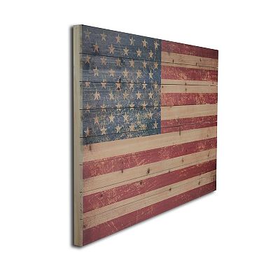 Gallery 57 American Flag Wood Wall Art