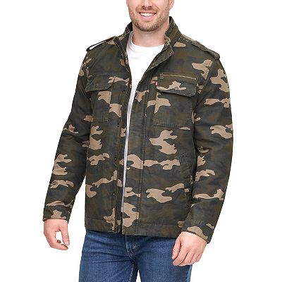 Big Tall Levi s Washed Cotton Military Jacket