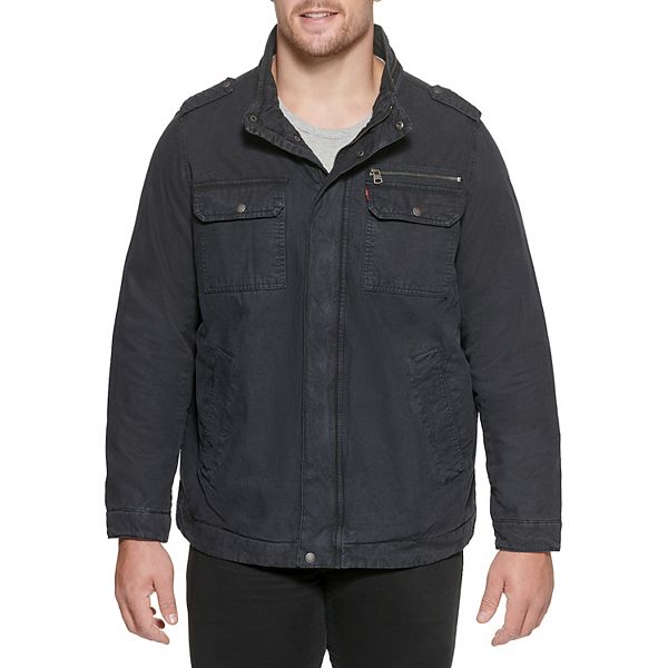 Big & Tall Levi's® Washed Cotton Military Jacket