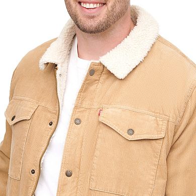 Big & Tall Levi's® Classic Corduroy Sherpa-Lined Trucker Jacket