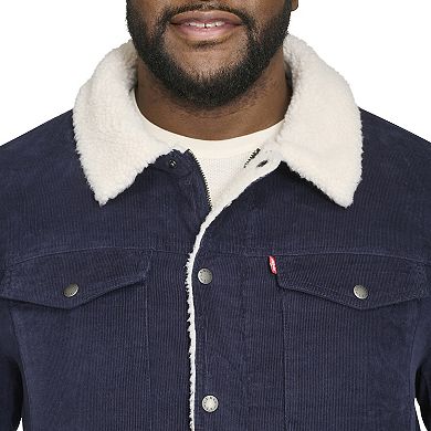 Big & Tall Levi's® Classic Corduroy Sherpa-Lined Trucker Jacket
