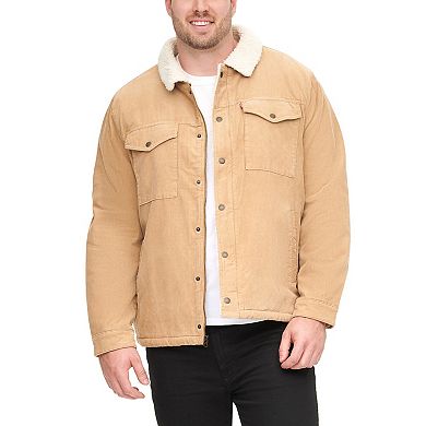 Big & Tall Levi's® Classic Corduroy Sherpa-Lined Trucker Jacket