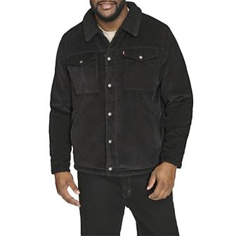 Big & Tall Levi's® Classic Corduroy Sherpa-Lined Trucker Jacket