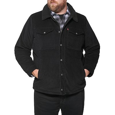 Sherpa lined denim jacket mens big and tall sales