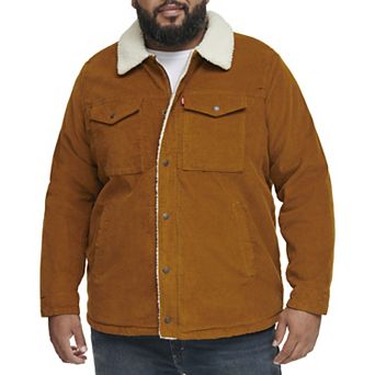 Big & Tall Levi's® Classic Corduroy Sherpa-Lined Trucker Jacket