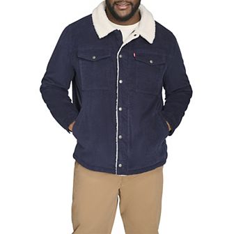 Big & Tall Levi's® Classic Corduroy Sherpa-Lined Trucker Jacket