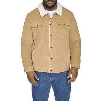 Big & Tall Levi's® Classic Corduroy Sherpa-Lined Trucker Jacket