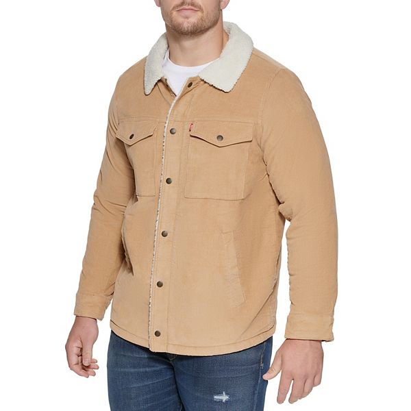 Big & Tall Levi's® Classic Corduroy Sherpa-Lined Trucker Jacket