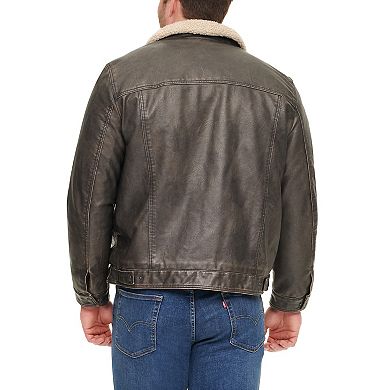 Men's Levi's Classic Faux-Leather Sherpa Lined Trucker Jacket