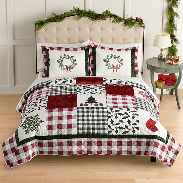 St Nicholas Square Yuletide Holiday Collection Quilt Only King/Cal Brand NWT 