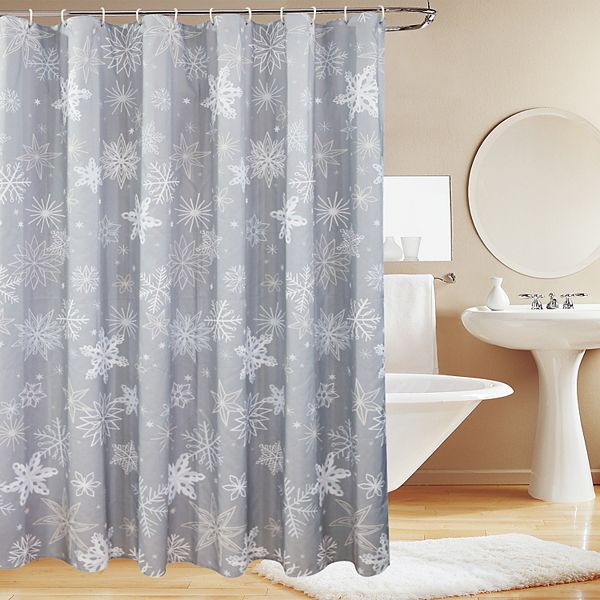 St Nicholas Square Snowflakes Shower Curtain