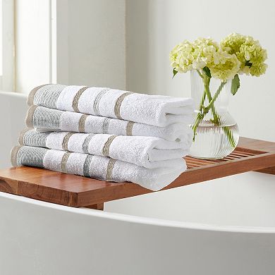 Madelinen 6-Pack Decorative Stripe Cotton Towel Set