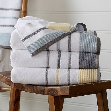 Madelinen 6-Pack Decorative Stripe Cotton Towel Set