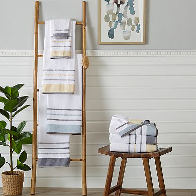 Madelinen 4-pack Decoratice Stripe Cotton Hand Towel Set