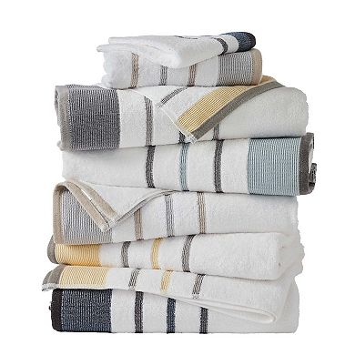 Madelinen 4-pack Decoratice Stripe Cotton Hand Towel Set