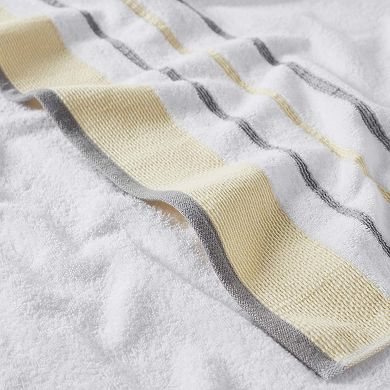 Madelinen 4-pack Decoratice Stripe Cotton Hand Towel Set