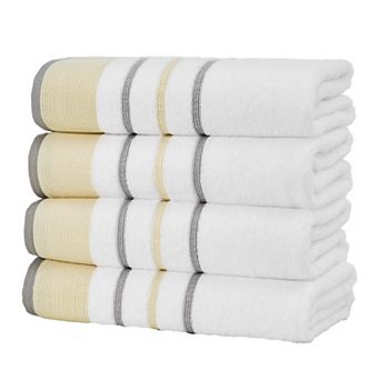 Madelinen® 4-pack Decoratice Stripe Cotton Hand Towel Set