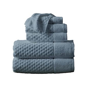 Madelinen® 6-pack Cotton Diamond Texture Towel Set