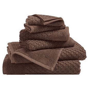 Madelinen® 6-pack Cotton Diamond Texture Towel Set