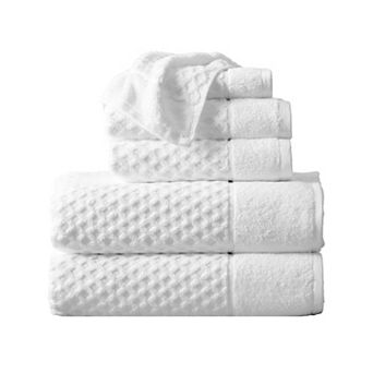 Madelinen® 6-pack Cotton Diamond Texture Towel Set