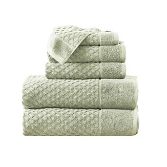 Madelinen® 6-pack Cotton Diamond Texture Towel Set