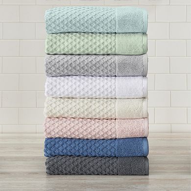 Madelinen 4-pack Cotton Diamond Texture Bath Towel Set