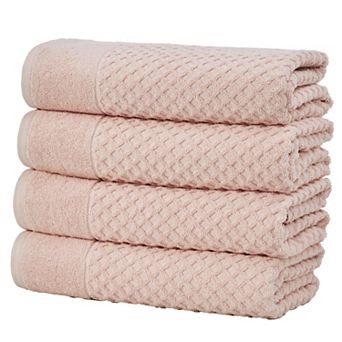 Madelinen® 4-pack Cotton Diamond Texture Bath Towel Set