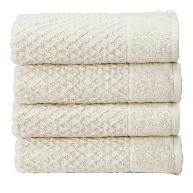 Great Bay Home 4-pack Grayson Bath Towel Set, White, 4 PC SET