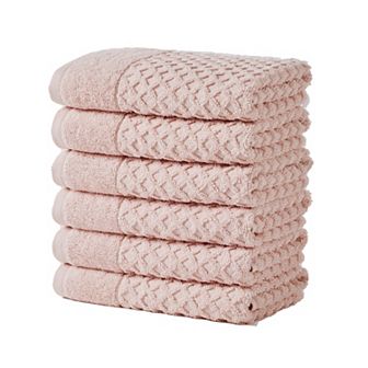 Madelinen® 6-pack Cotton Diamond Texture Hand Towel Set