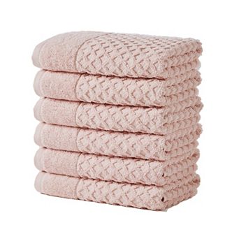 Madelinen® 6-pack Cotton Diamond Texture Hand Towel Set