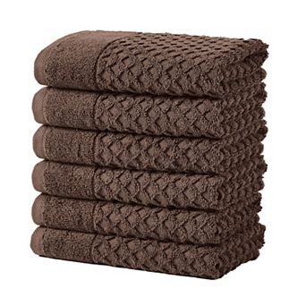 Madelinen® 6-pack Cotton Diamond Texture Hand Towel Set