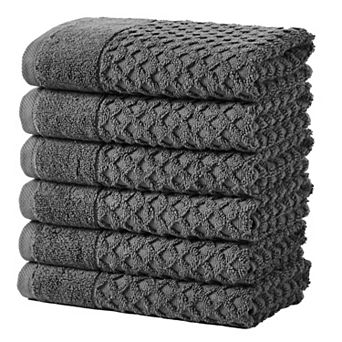 Madelinen® 6-pack Cotton Diamond Texture Hand Towel Set