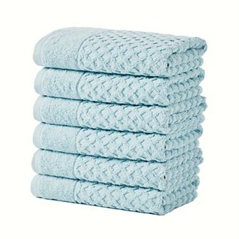 Madelinen® 6-pack Cotton Diamond Texture Hand Towel Set