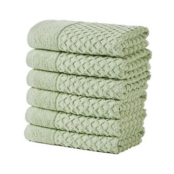 Madelinen® 6-pack Cotton Diamond Texture Hand Towel Set