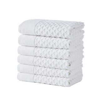 Madelinen® 6-pack Cotton Diamond Texture Hand Towel Set